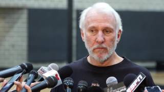 Gregg Popovich bids emotional farewell to Tim Duncan [upl. by Neelak]