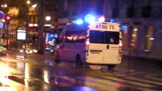 Paris Ambulance with Threetone French Siren [upl. by Arutek]