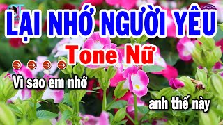 Karaoke Lại Nhớ Người Yêu Tone Nữ Nhạc Sống Rumba Mới  Karaoke Tuyển Chọn [upl. by Appleton291]