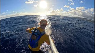 Stand Up Paddle Hydrofoil Downwinding on Oahu’s south shore [upl. by Best]