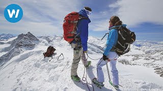 Climbing in the Swiss Alps  Mönch and Jungfrau French with English subtitles [upl. by Ekul]