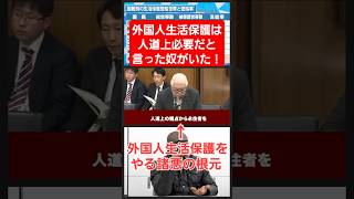 元厚生労働大臣『外国人生活保護は人道必要だ』ばかな！財務省政府が税金を減税せず増税ばかりし外国人が使うのを合法と言うのか！今消費税や103万円の壁で騒ぎになってるのに！ 武見敬三 増税 税金 [upl. by Lay32]