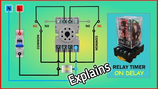 Simulation of How the ON Timer Delay Relay Works [upl. by Assin]