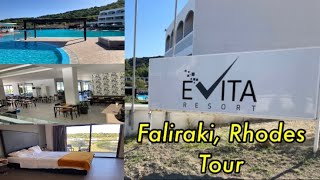 Evita Resort Hotel Faliraki Rhodes Tour Oct 2023 [upl. by Grim]