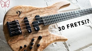 30 FRETS Custom Fodera Bass 👀🦋 [upl. by Yevi163]