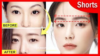 3 Easy Korean Straight Eyebrows Massage  Correct sagging eyelids drooping eyebrows Shorts [upl. by Trovillion]