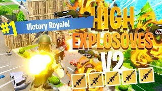 HIGH EXPLOSIVES V2 GAMEPLAY  ROCKETS ONLY Fortnite Battle Royale [upl. by Auqinot]