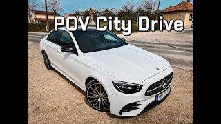 2022 MercedesBenz E Class E220d  POV City Drive with commentary [upl. by Nylaehs]