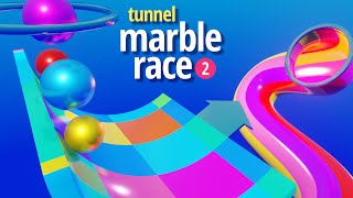 Marble Race in a Tunnel 3D Animation Created in Blender [upl. by Pyne]