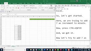 Add hoursminutesseconds as increments to time in Excel [upl. by Silva]