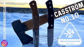 Testing the CASSTRÖM NO 10 Swedish Forest Knife Scandi Grind OR Flat Grind [upl. by Etteyniv]