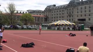 BU Womens Track amp Field  Allison Barwise Record High Jump [upl. by Einnahc]