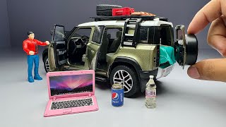 Unboxing Most Detailed Diecast Car LandRover Defender Scale Model Diecast Car 122 ❤️ [upl. by Eigram]