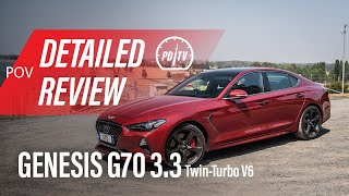 Genesis G70 33T Ultimate Sport Detailed review POV [upl. by Ellevehc32]