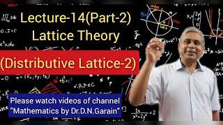 Lattice Theory Lec14Part2  Second Lecture on Distributive Lattice by DrDNGarain [upl. by Sibylle682]