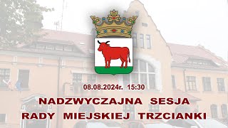 20240808  Nadzwyczajna Sesja Rady Miejskiej Trzcianki LIVE [upl. by Ahsot]