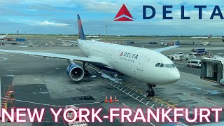 TRIP REPORT Delta Airlines Airbus A330200 NYC JFK to Frankfurt FRA Economy [upl. by Gilboa796]