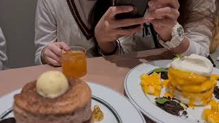 Gram Cafe and RestaurantMango pancake and chocolate dessert Waterway point [upl. by Oranneg]