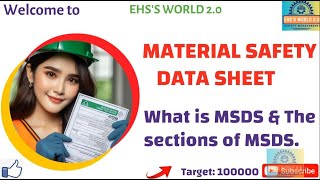 Material Safety Data Sheet MSDS What is MSDS Sections of MSDS [upl. by Suoicul]