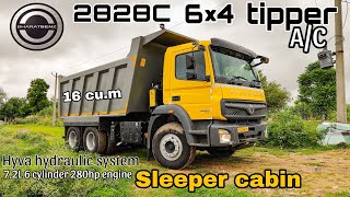 BHARATBENZ 2828C 16Cum box 28ton 10 Tyre Tipper sleeper cabin hyva hydraulic system [upl. by Iveksarap]