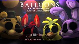 MandoPony  Balloons ft PurpleRoselyn DuetMashUp by LiterallyNoOne FNAF MashUp 5 [upl. by Etterual]