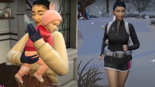 birthday parties  winter jogs  lets play sims 4 [upl. by Ahsillek926]