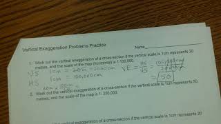 Vertical Exaggeration Calculation Examples [upl. by Noled276]