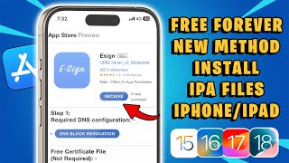 FREE  Install IPA Files on iOS No Revoke With New Esign Unlimited [upl. by Jenda]