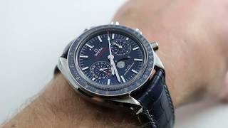 Omega Speedmaster Moonphase Chronograph Master Chronometer Ref 30433445203001 Watch Review [upl. by Adroj]