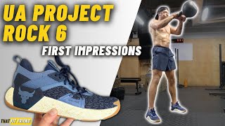 UA PROJECT ROCK 6  First Impressions amp Workout [upl. by Tolman655]