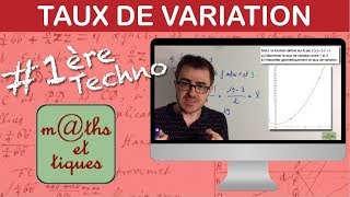 Calculer un taux de variation  Première Techno [upl. by Ketchum]