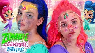 Shimmer and Shine Zombie Makeup Tutorial Halloween Costume Tutorial [upl. by Esau]