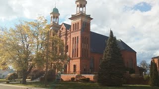 Saint Jean Baptiste Church in Ludlow Massachusetts [upl. by Sidoeht]