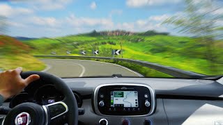 Relax Driving Tour 4k Italy  Volterra to San Gimignano 4k50fps HDR [upl. by Hannover]