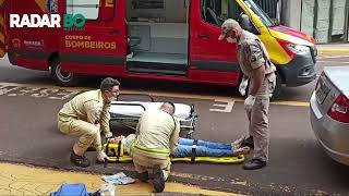 Casal de idosos é atropelado por veículo em marcha ré na área central de Toledo [upl. by Brynn338]