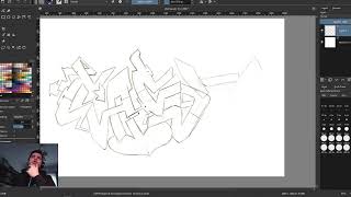 2 Graffiti in Krita LIVE with comments [upl. by Hephzibah322]