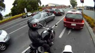 Motorcycle ride Port Hills Christchurch New Zealand [upl. by Oicirbaf764]