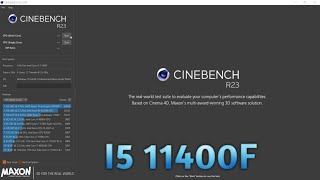 I5 11400F  Cinebench R23 [upl. by Hpejsoj762]