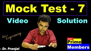 Mock Test 7  Video Solution  MCQ Test  AEJE Exams [upl. by Nutter]