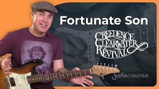 How to play Fortunate Son  Guitar Lesson [upl. by Kirat975]