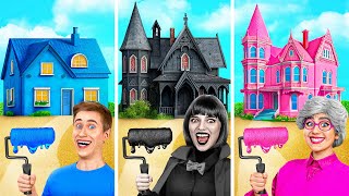 One Colored House Challenge with Vampire  Funny Challenges by Multi DO Smile [upl. by Nahtan804]