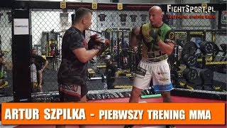 Artur Szpilka pierwszy trening MMA [upl. by Ilahtan]