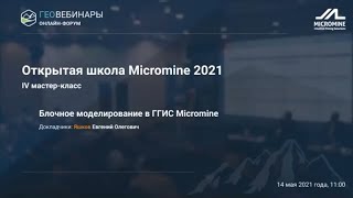 IV мастеркласс Блочное моделирование в ГГИС Micromine [upl. by Dlopoel]