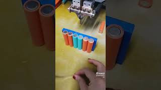 18650 Liion battery welding machine process battery welding [upl. by Gusti]