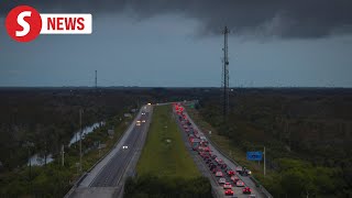 Hurricane Milton approaches US thousands evacuate coastal cities in Florida [upl. by Gittel]