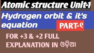 Hydrogen orbit according to bohrs theory part1 amp equation educationalvedioinorganicchemistry [upl. by Arlyne565]