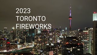 2023 TORONTO Fireworks Happy New Year [upl. by Thekla]