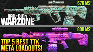 WARZONE Top 5 FASTEST TTK LOADOUTS After Update WARZONE Best TTK Weapons [upl. by Verlee211]