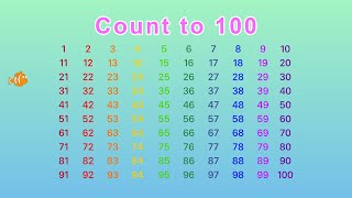 Count up to 100 Video  Numbers 1 to 100 in English  Skip Counting  Golden Kids Learning [upl. by Freida]