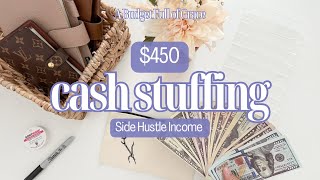 Cash Envelope Stuffing  Side Hustle Income  January 2024  450 [upl. by Eelak]